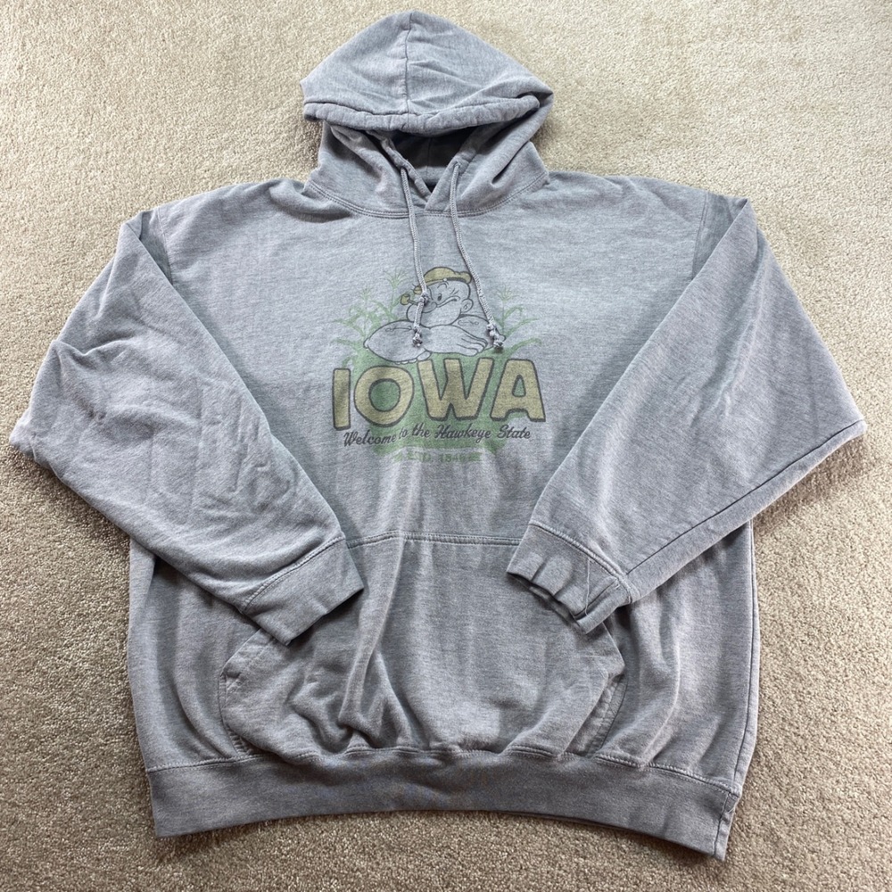 Brisco Sweater Mens XL‎ Iowa Welcome to the Hawkeye State Popeye Hoodie